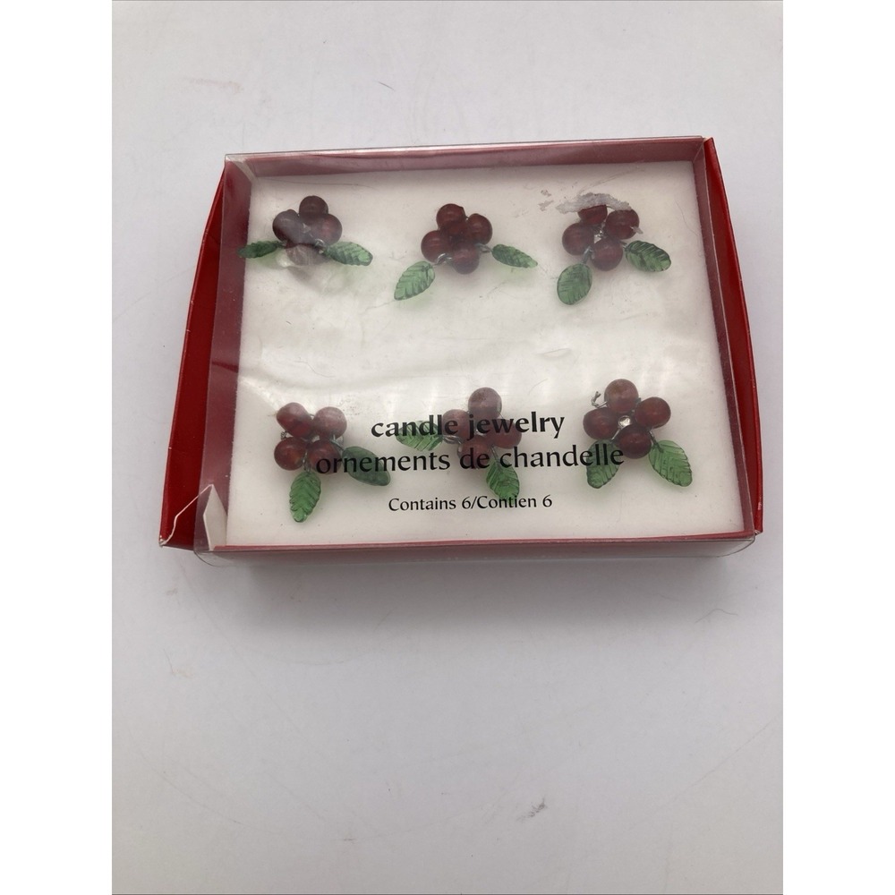Pier 1 Imports Candle Jewelry Holly Berries 220/2221 Christmas Discontinued Set